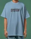 SYSTEM-Oversized Graphic T-Shirt 