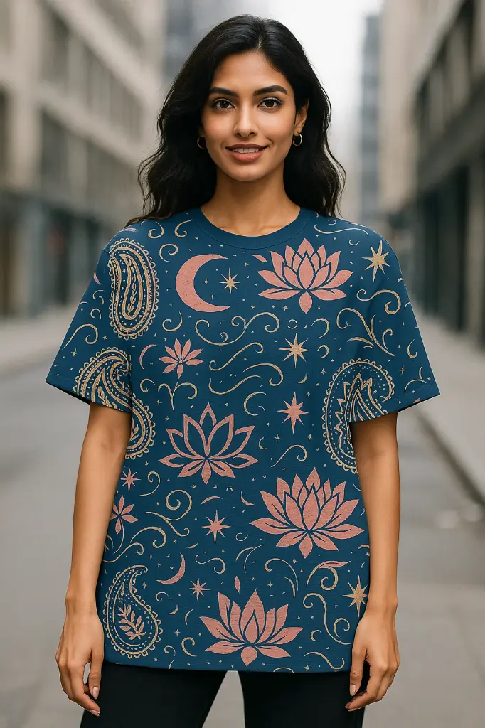 Blue Drip Oversized Tee