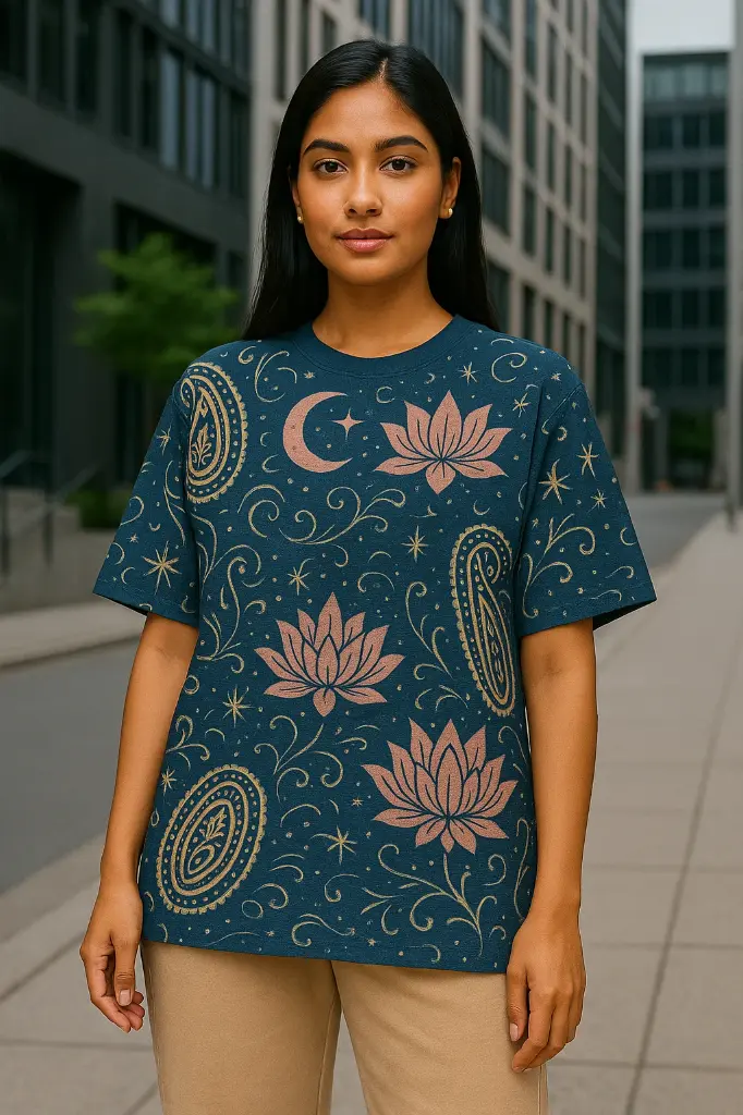 Blue Drip Oversized Tee