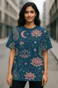 Blue Drip Oversized Tee