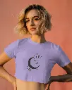 Mauve Myst Printed Crop Top